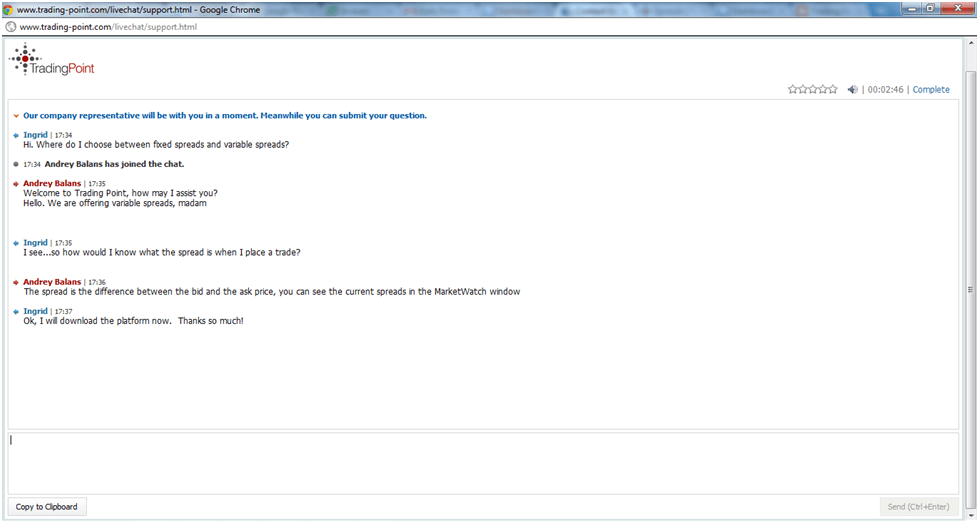 Chat with Trading Point Chat with Trading Point